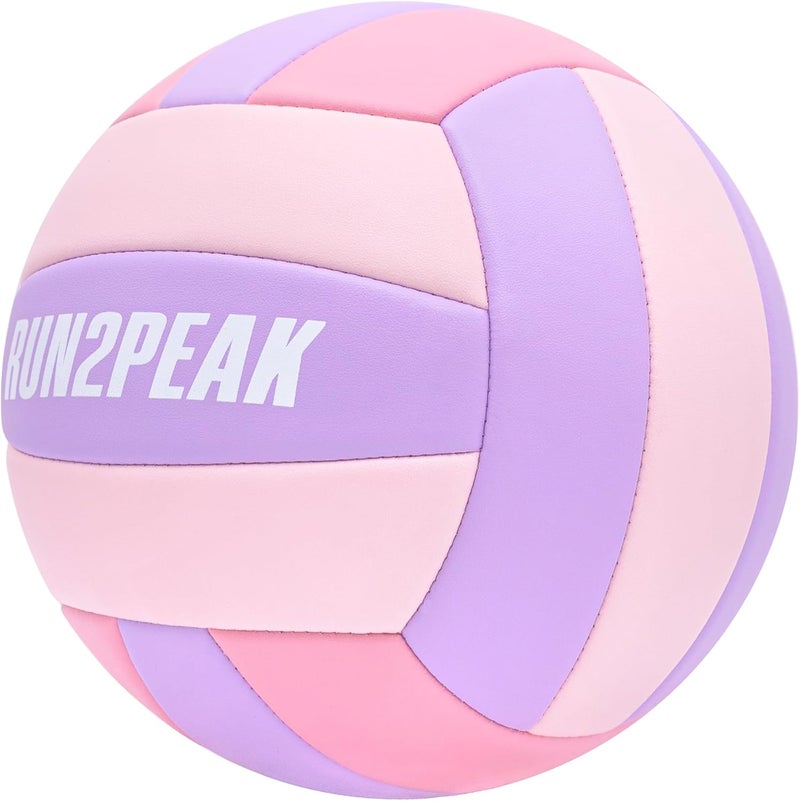 RUN2PEAK Soft Touch Volleyball Ball Gifts for Teen Girls Kids Youth Team Beginners Durable Volleyballs for Outdoor Indoor Beach Pool Water Play Official Size 5 Training Practice Volley Ball - Image 3